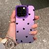 Luxury Black Love Heart Polka Dot Pattern Phone Case For IPhone 16 15 14 13 12 11 Pro Max Fashion Shockproof Back Cover