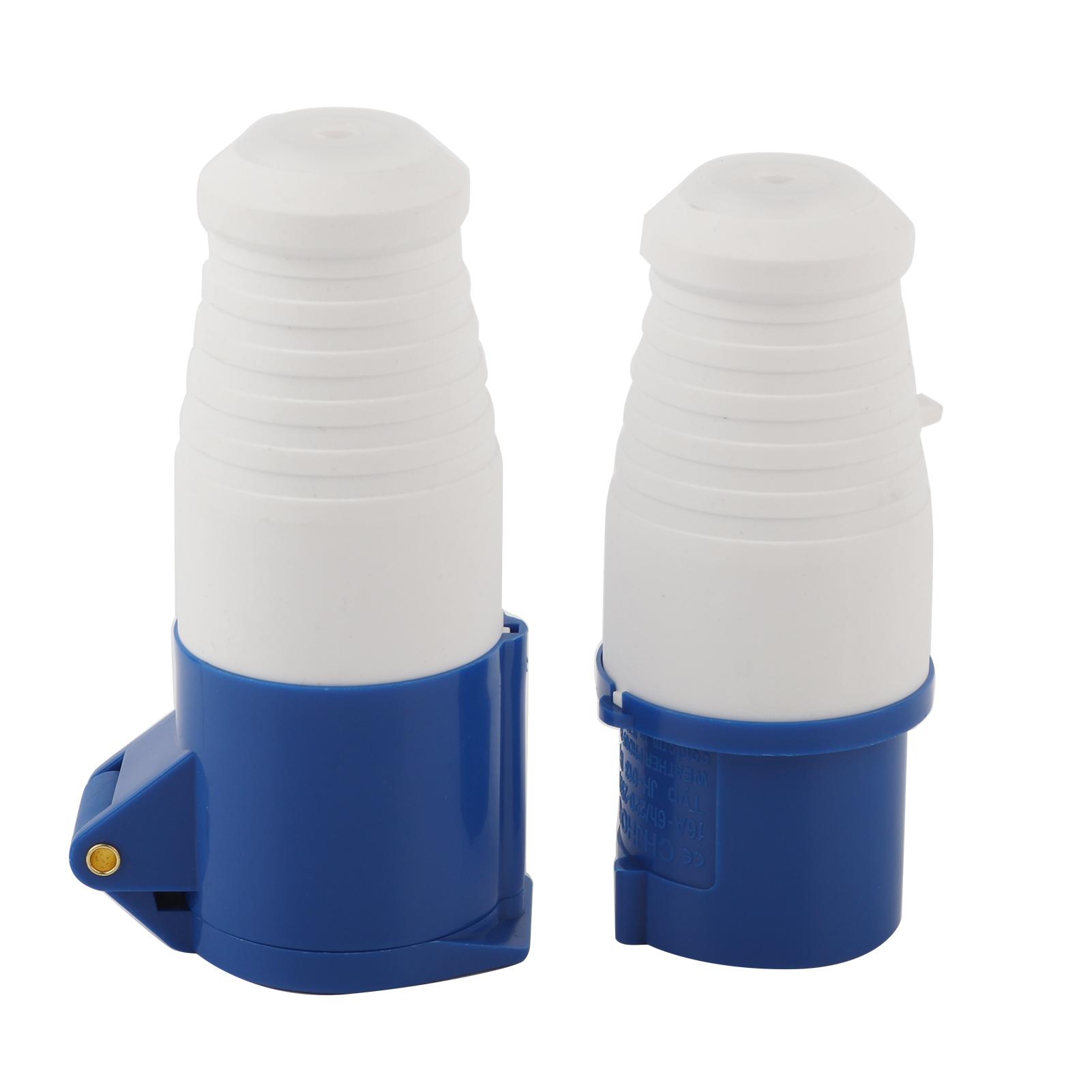 

2Pcs Industrial Power Plug 3Pin 1Phase ExplosionProof Waterproof 16A 3 Hole 220250V