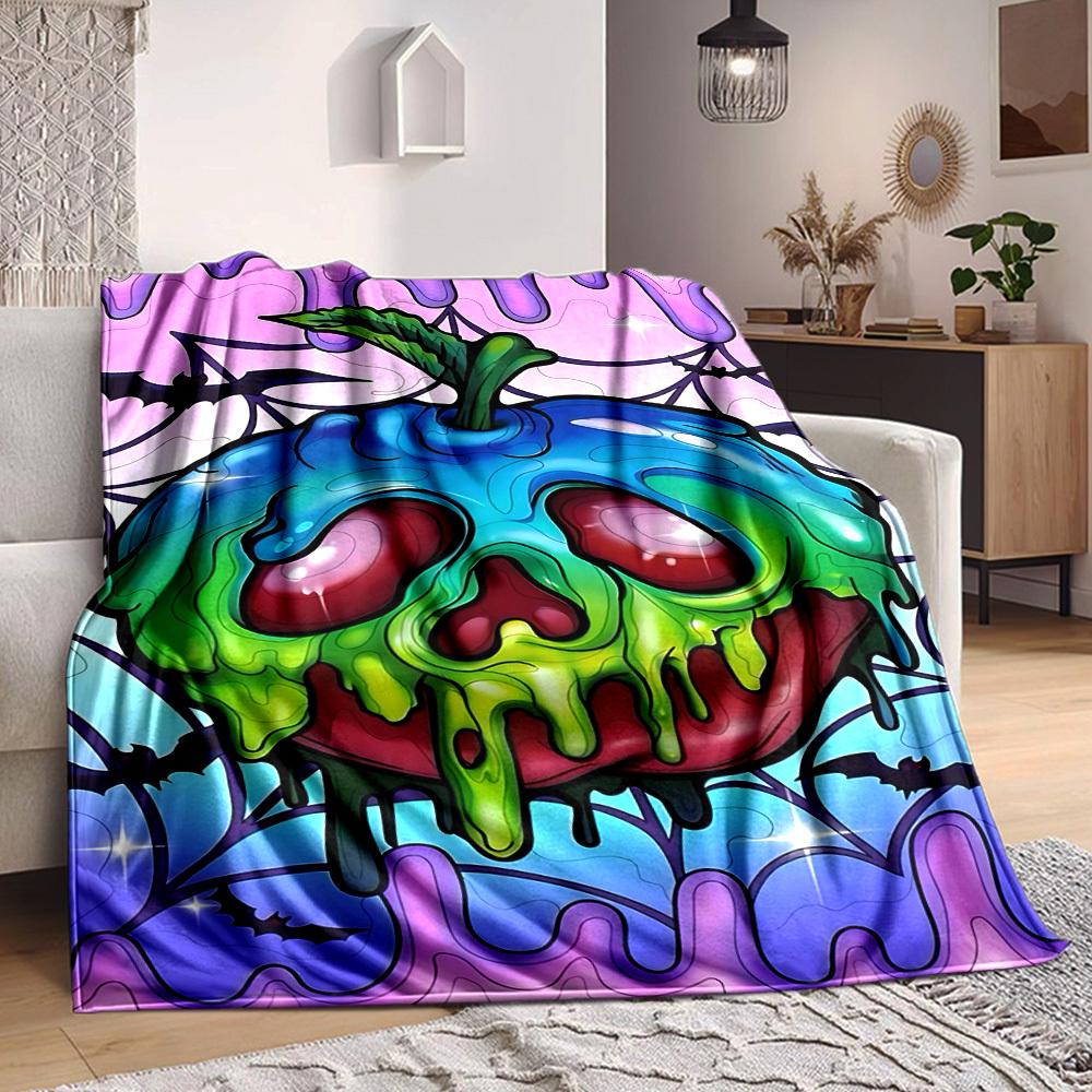

1pc Poison Apple Blanket, Lightweight Flannel Fleece with Digital Printing, Soft Warm for Sofa, Travel, Camping, Office, Couch, Chair, and Bed, All-Se 100x150cm