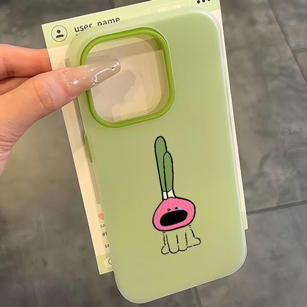 Jelly Two-in-one New Mobile Phone Case Holder for Apple 12 Three-dimensional Funny Three-in-one Mobile Phone Case Simple and Cute Style