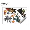 Holiday Atmosphere Wall Accents Halloween Sticker, Pumpkin Witch Skeleton Printed, Self-adhesive Waterproof Spooky Farmhouse Party Decor PVC
