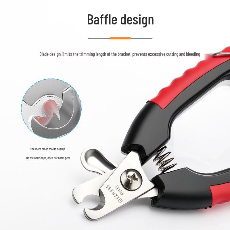 Pet Nail Clippers & File Set - Stainless Steel for Cats & Dogs, Small & Large Breeds