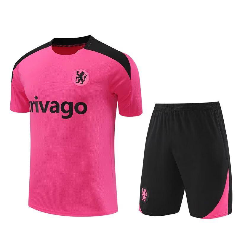 24 Chelsea Short Sleeve Jersey: Enzo Football Training and Pre-Match Warm-up Set for Adults & Children