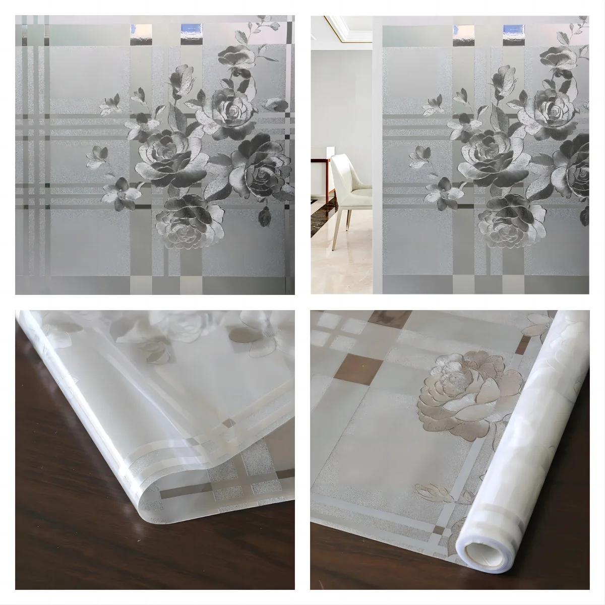 

Пленка для защиты окон от статического электричества, неклейкая пленка для окон, матовое стекло, дверь в ванную комнату, декоративная пленка для защиты от несанкционированного доступа 30x100cm