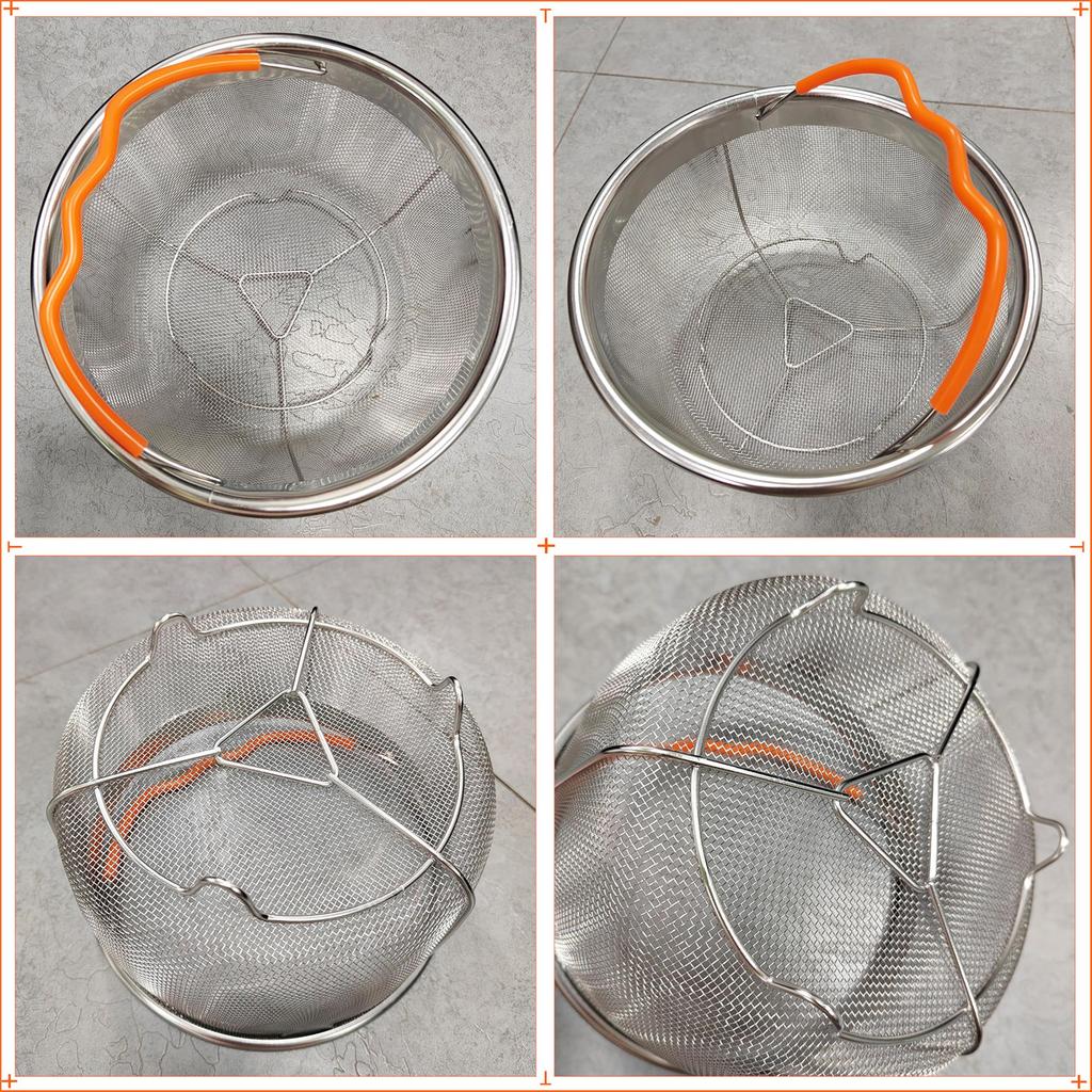 Steamer Basket Stainless Steel Mesh Steamer Basket Large Capacity Vegetable Steamer Basket Fits Almost All Pressure Cooker Pots
