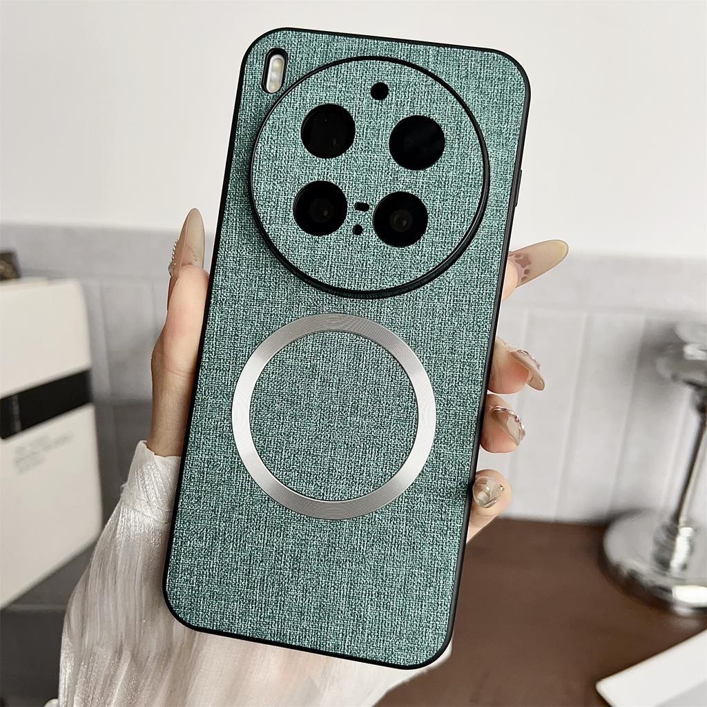 For Vivo X300 Pro 5G Magnetic Case Drop-Proof TPU + Cloth Back Phone Cover