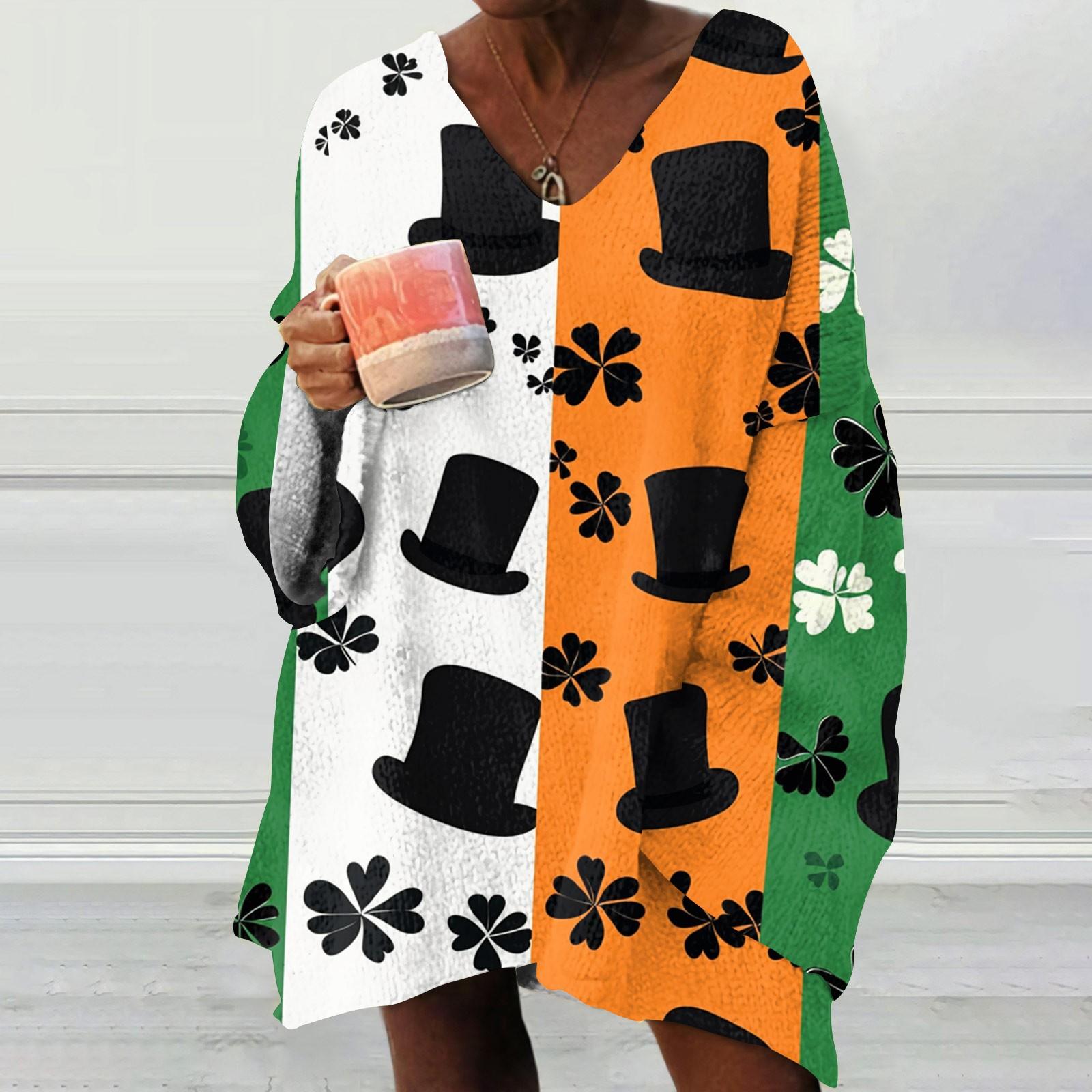 

Женская модная толстовка с длинным рукавом и V-образным вырезом с принтом M оранжевый