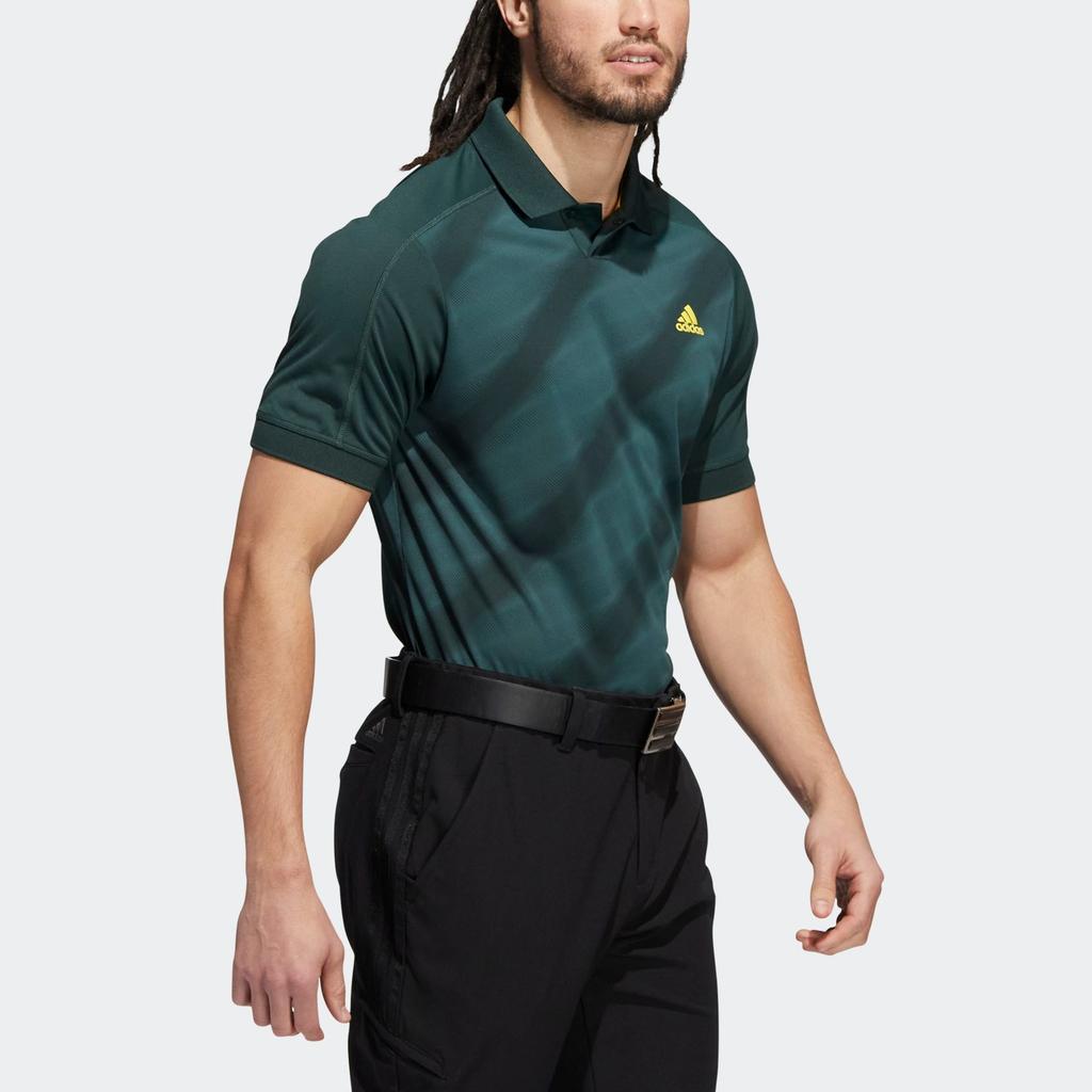 adidas Polo Shirts Men's Dark Green Stand Collar Moderate Other HF9040