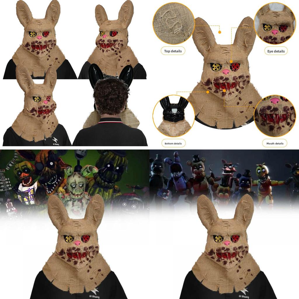 Pvc Material Five Nights At Freddy's Rabbit Headpiece For Costume Parties