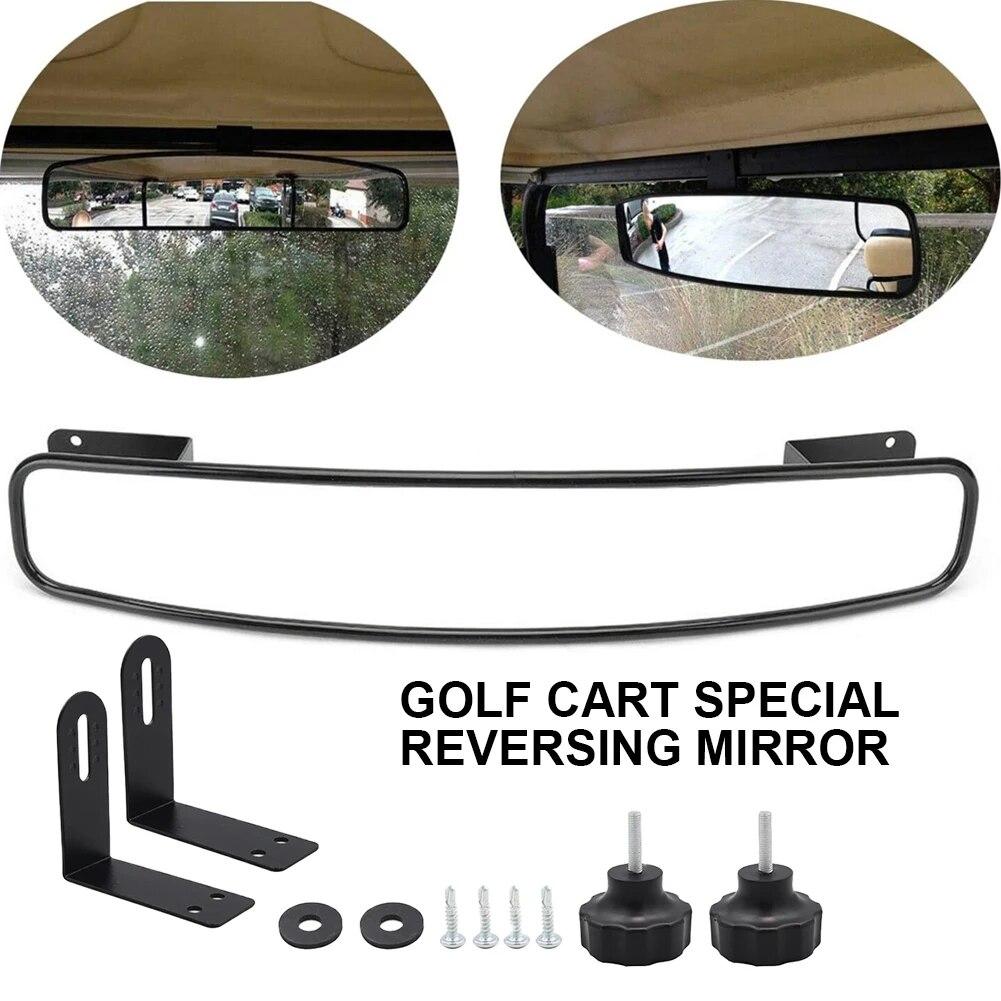 Rear View Mirror Flexible Adjustment Back-up Mirror Folding Reversing Mirror for Golf Carts Club Car for Yamaha EZGO Zone Carts