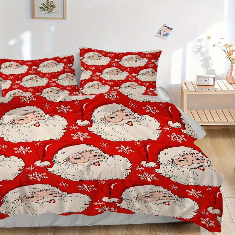 

3pcs Christmas wrapping paper Bedding Set, Ideal for Home Use, Suitable for Bedroom Decor (1*Duvet Cover + 1/2*Pillowcases, No Core) yy250821193 135x200cm