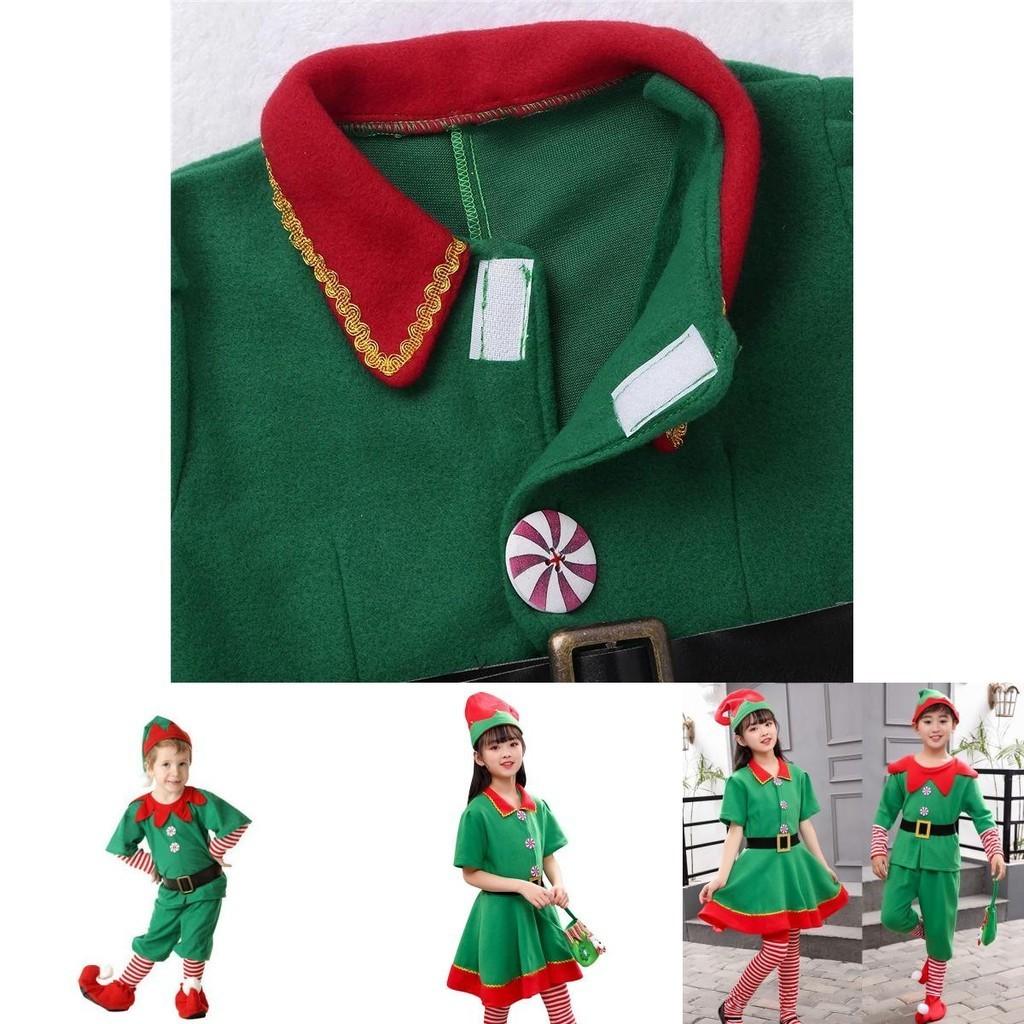 Festive Green Elf Santa Claus Costume For Adults And Kids Perfect For Family Christmas Celebrations