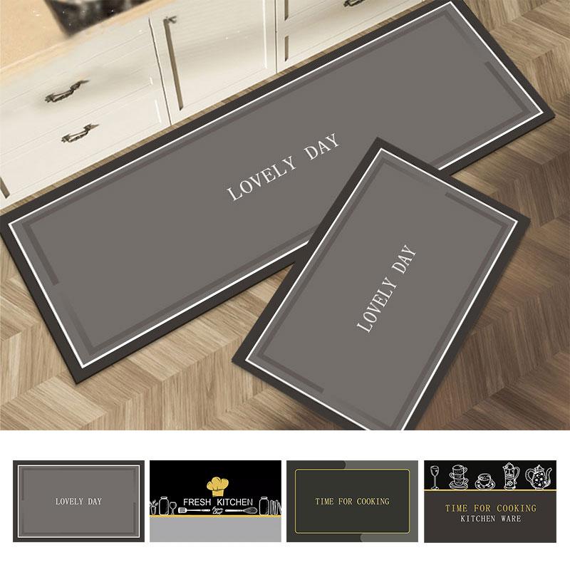 

Впитывающий коврик для кухни, нескользящие коврики для ванной комнаты, ковры, водонепроницаемый длинный коврик, коврик для входной двери, украшение для спальни S 40x60cm