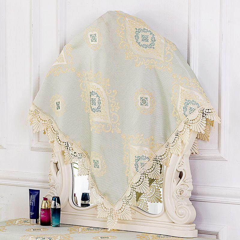 

Европейский стиль Растения Цветочные Туалетный столик Зеркало для спальни Чехол Занавеска Комод Зеркало Чехол Ткань Круглый Чехол для зеркала Elated Green 85*85cm (desktop round mirror cloth)