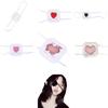 Lunettes Anime Forme Cœur Broderie Masque pour les Yeux Fête Hommes Femmes Masque Simple pour un Œil