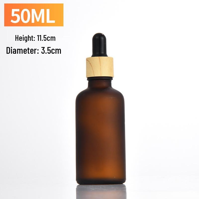 5ml/30ml/100ml Frosted Essential Oil Dropper Bottles with Wood Grain Ring