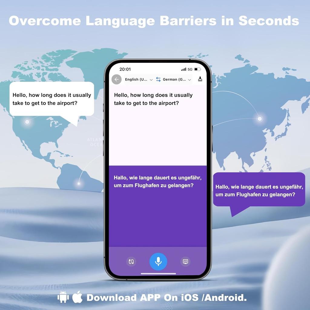 Real-time Bluetooth 5.4 AI Translation Earbuds 3-in-1 Language Translator Wireless Earphones 144 Languages Accents Translating Headphones