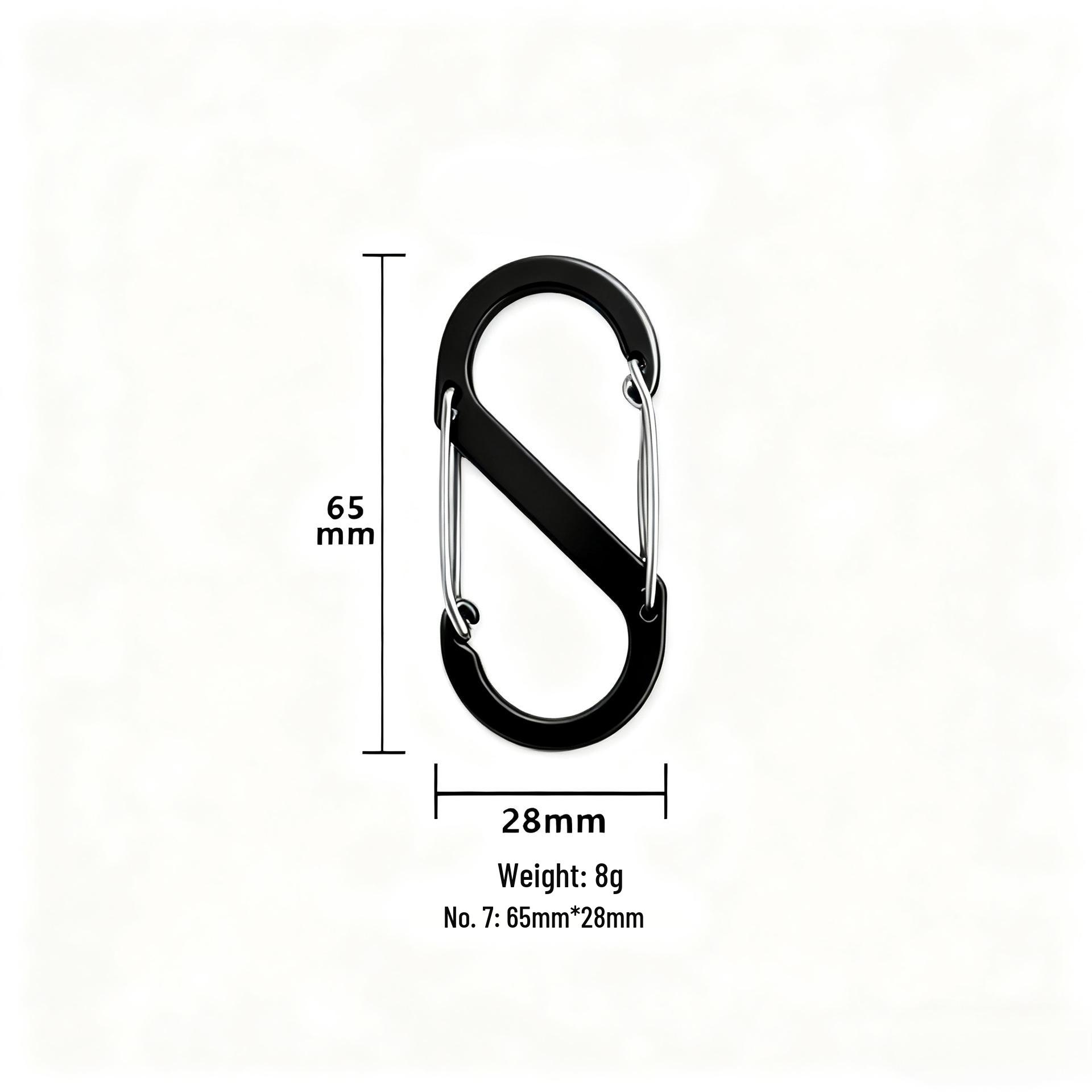 

Outdoor Carabiner S-Hook & Keychain Set: Size 5, 7, 9 | Aluminum Alloy Backpack Clip for Mountaineering & Hiking
