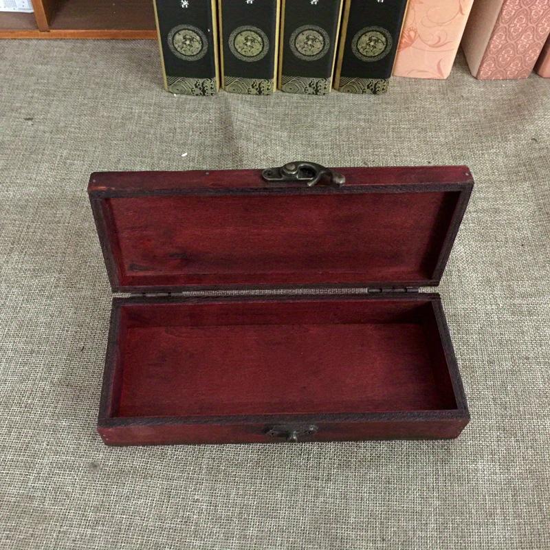 1Pc Retro Antique Pen Box Desktop Storage Organizer for Jewelry Office Supplies and Miscellaneous Items