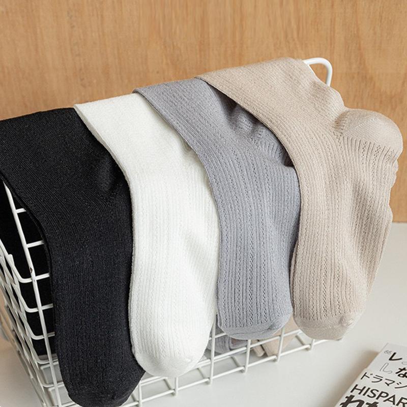 Damen Mesh Lange Socken Kniehohe Strümpfe Mädchen Einfarbig Lange Röhrenbeinsocken