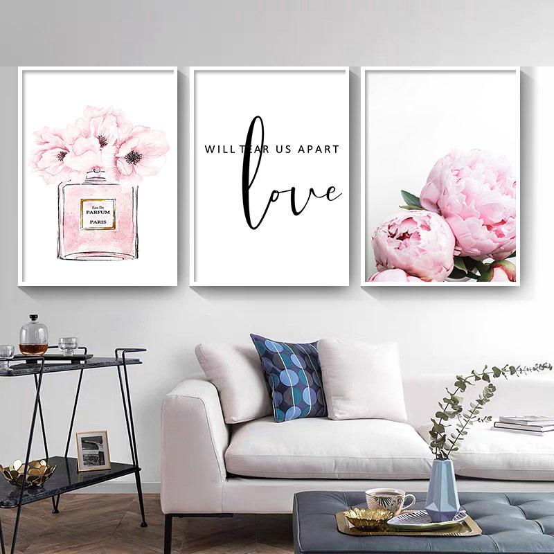 Rosa Blume Knospe Poster Wand Kunst Leinwand Malerei Zitat Pflanze Druck Nordic Mode Moderne Wohnkultur Bilder Für Schlafsaal Design