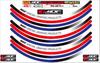 MDF Rim Stripe Tricolor 10mm Type, width, 2-wheel 17-inch / 4-wheel 16-inch, RIM-10M-T6-17