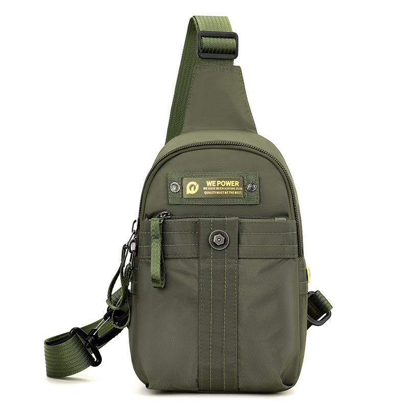 

Men High Quality Nylon Large Capacity Crossbody Bag Outdoor Travel Chest Pack Waterproof Hiking Shoulder Messenger Bag армія зелений колір