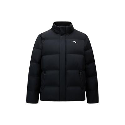 Jaqueta Puffer Casual Versátil com Zíper de Cor Sólida e Gola Alta Masculina Outerwear 952547902-4