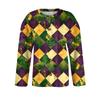 Women's Fashion Printed Long Sleeve Knitted Cardigan Button Down Jacket