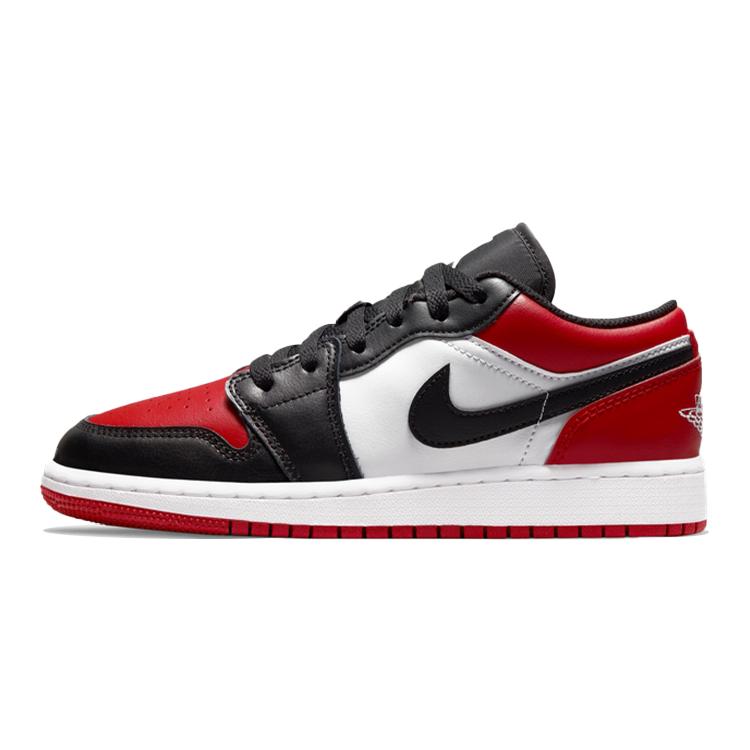 New Jordan 1 Low Bred Toe GS 553560-612