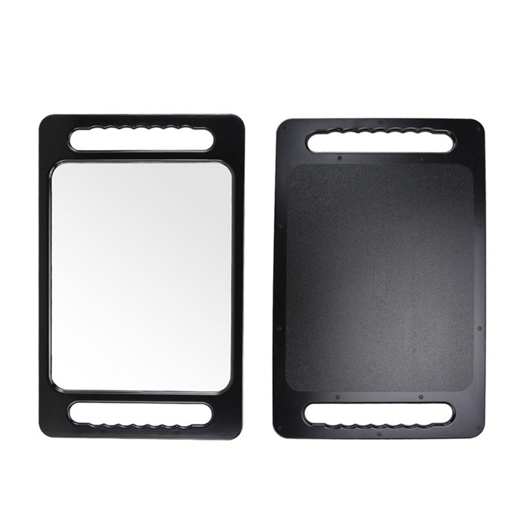 Hand Mirror with Double Handle Handheld Barber Mirror for Hair and Beauty Salon Haircut Mirror with Double Handgrip