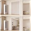Elegant Bohemian Style Rodless Folding Door Curtain with Stripes  Magnetic Partition for Living Room, Bedroom, Kitchen  Versatile Home Decor