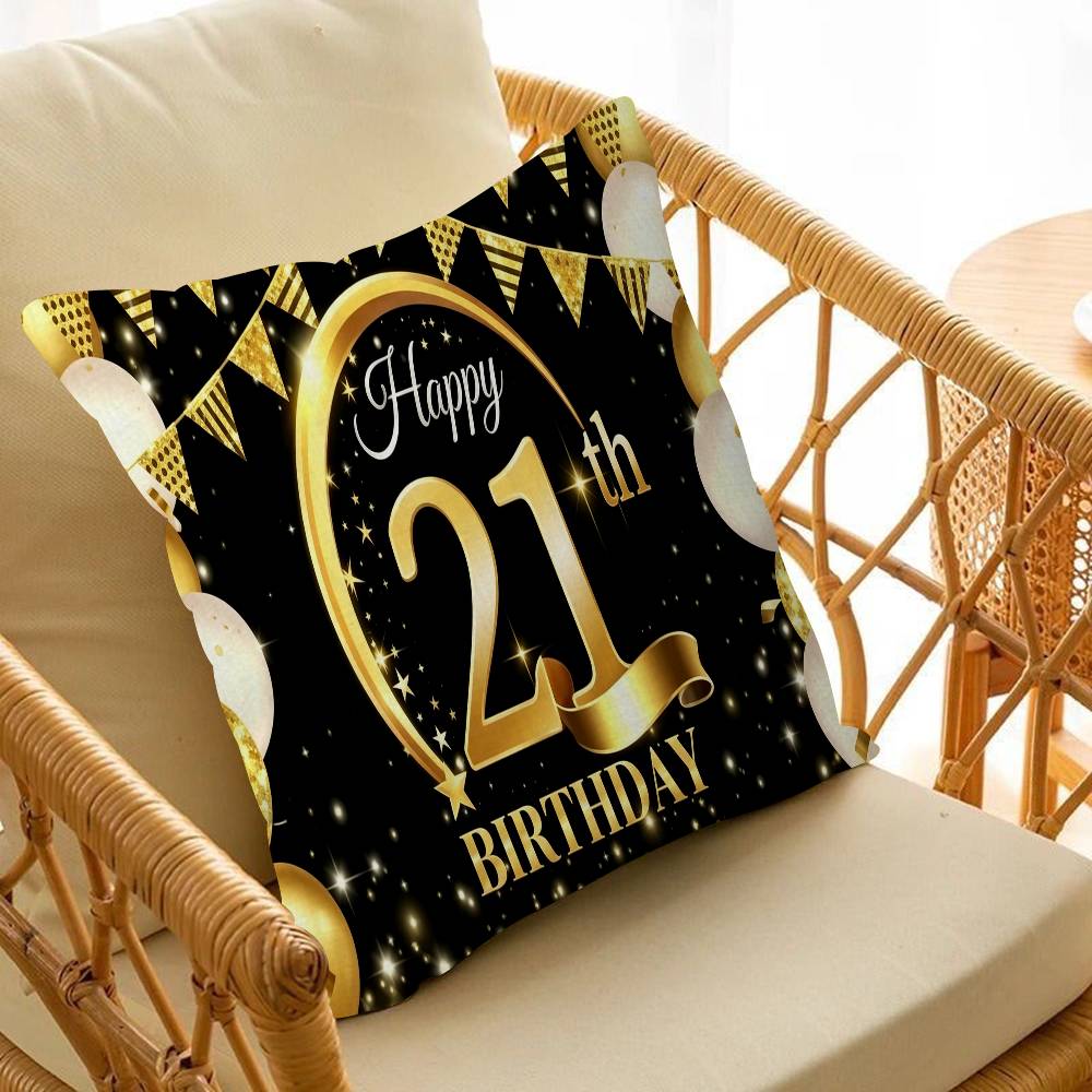 18 21 30 40 50 60 70 80 90th Anniversary Party Cushion Cover Car Throw Pillow Case For Sofa Car Christmas Gift