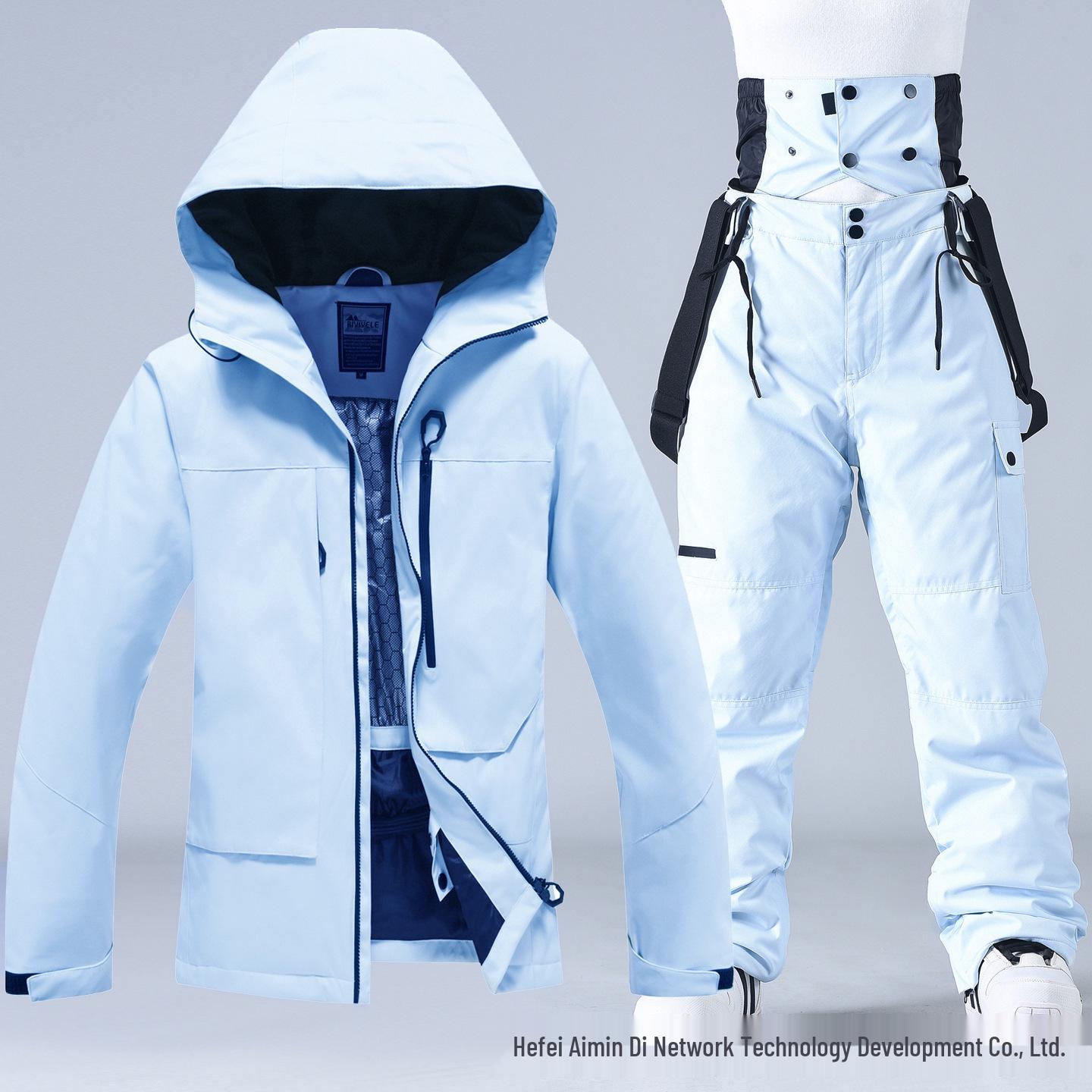 

Зимовий лижний костюм для вулиці: Вітрозахисний, Водонепроникний та Потовщений для Чоловіків та Жінок XXL