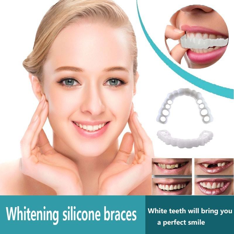 2Pair / 4PCS Teeth Whitening Artificial Dentures Dental Tools Disposable Braces Mouth Tray