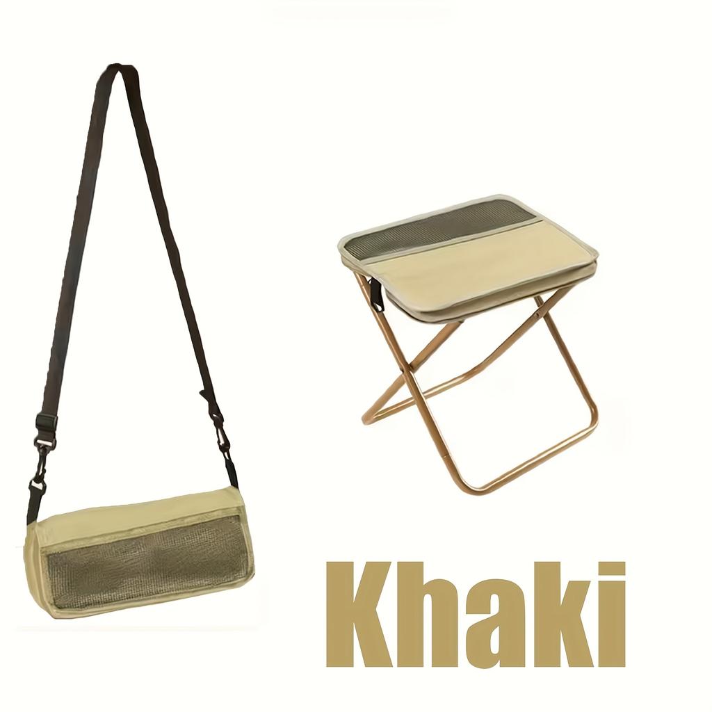 2-in-1 Portable Folding Outdoor Chair with Shoulder Strap, Lightweight Durable Chair for Camping, Hiking, Fishing and Travel