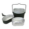 Camping Cookware Lunch Box German Style Aluminum Portable Thickened Handle Metal Lunch Box for