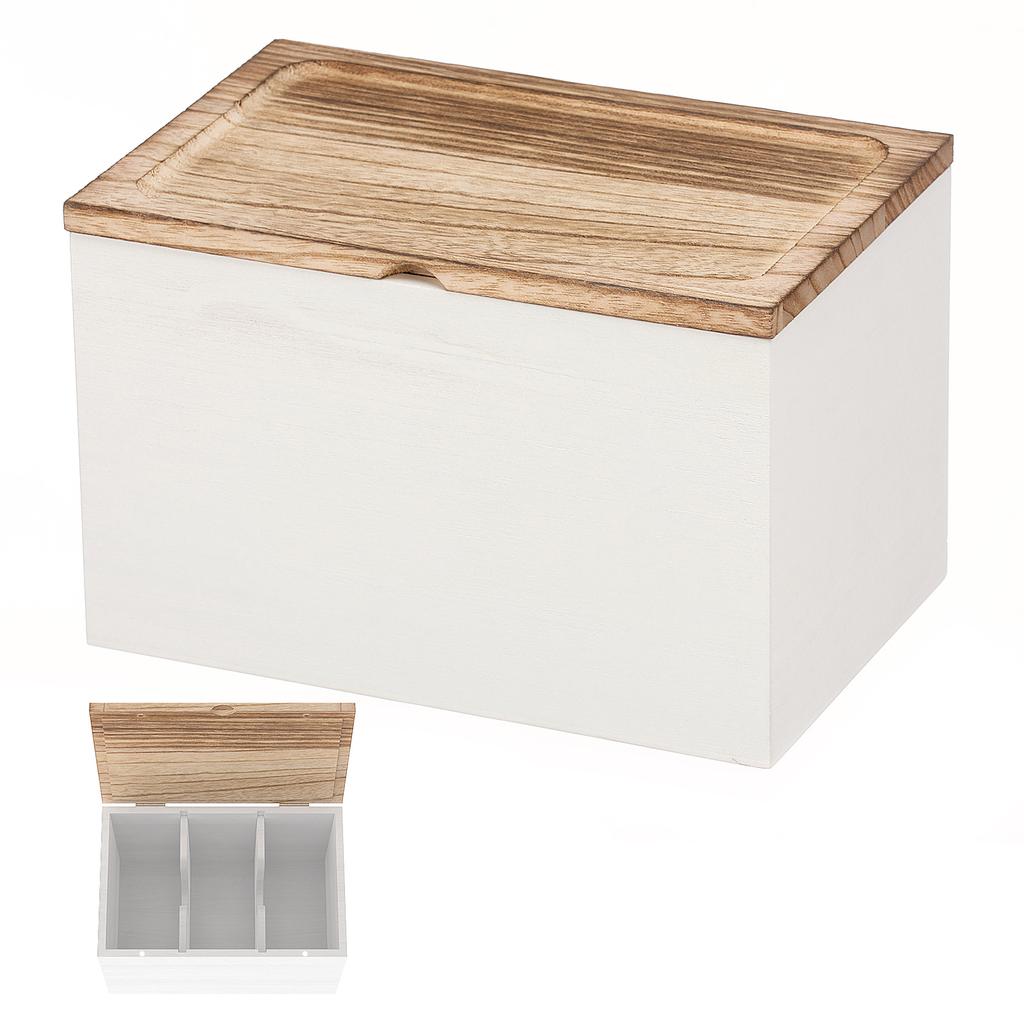 Tamponhalter aus Holz mit Schublade und Deckel Badezimmer Tampon Aufbewahrungsbox Große Kapazität Staubdicht Damenhygieneartikel Organizer