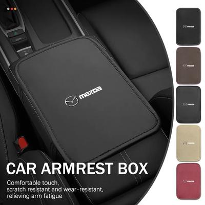 Car Armrest Box Protector Pad Central Console Cushion Cover For Mazda Atenza Demio CX3 CX5 CX7 CX30 MX3 MX5 Speed MPE MS H2