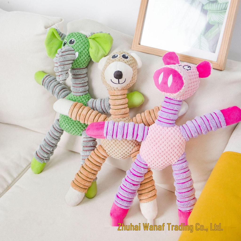 Plush Bite-Resistant Dog Toy with Squeaker for Boredom Relief