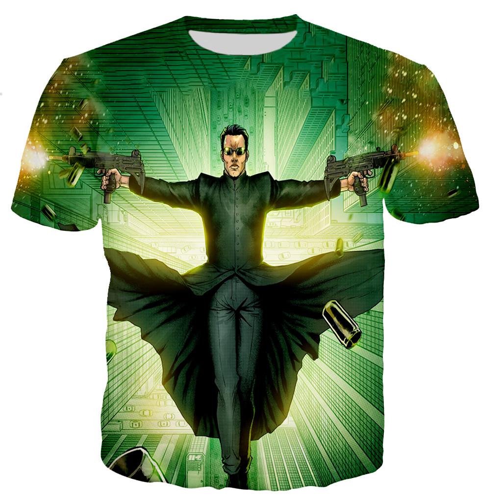 2023 New American TV Series The Matrix 3D Print T Shirts Men/women 3D The Matrix Printed T-shirt Oversized Tees Tops
