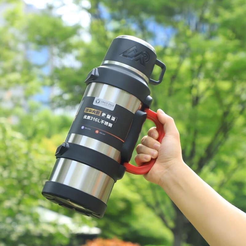Большой уличный и автомобильный термос Zhiyue из нержавеющей стали 316 с ситечком для чая