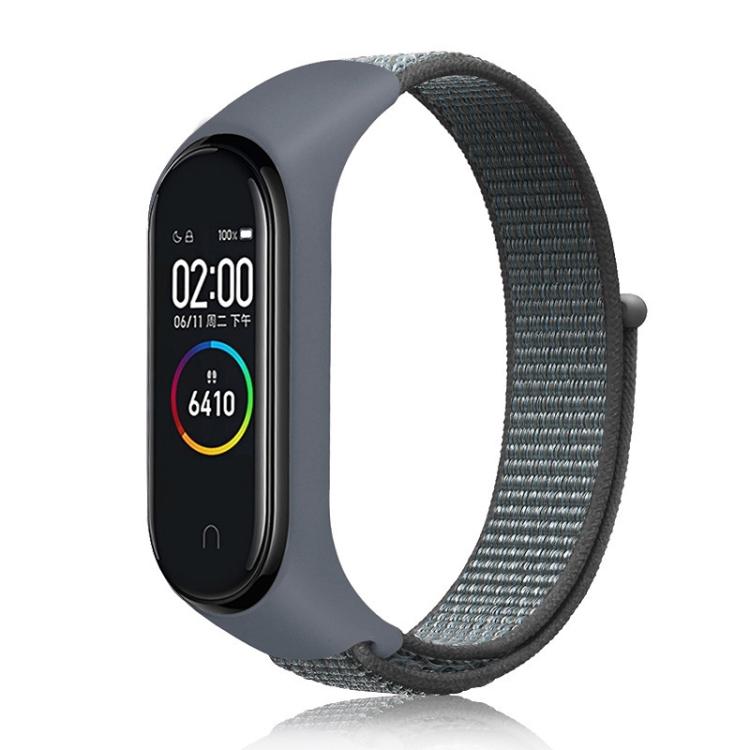 

For Xiaomi Mi Band 7 Nylon Weave Watch Band For Xiaomi Mi Band 7 темно серый