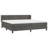 3127572 vidaXL Lit à sommier tapissier et matelas Gris foncé 200x200cm Velours