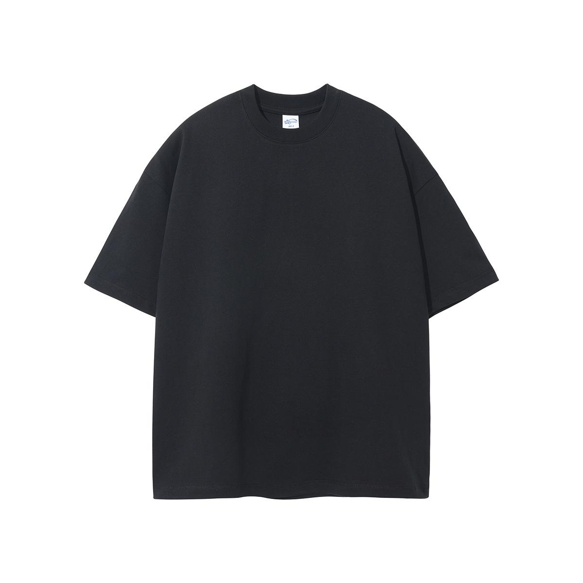 

385 г/м² 100% хлопок стираная футболка с индивидуальным рисунком принт мужские футболки персонализированная футболка M чёрный