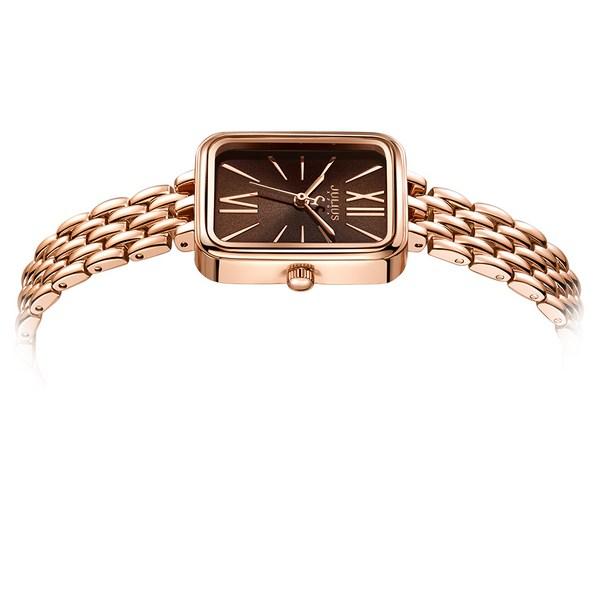 [Julius] Women's Soft Square Wristwatch JA-1350 + Case + Band Tool Set,Korean popular watches