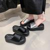 Summer 2025 thick-soled outer wear casual new one-word heightening women's shoes slippers cool slippers women