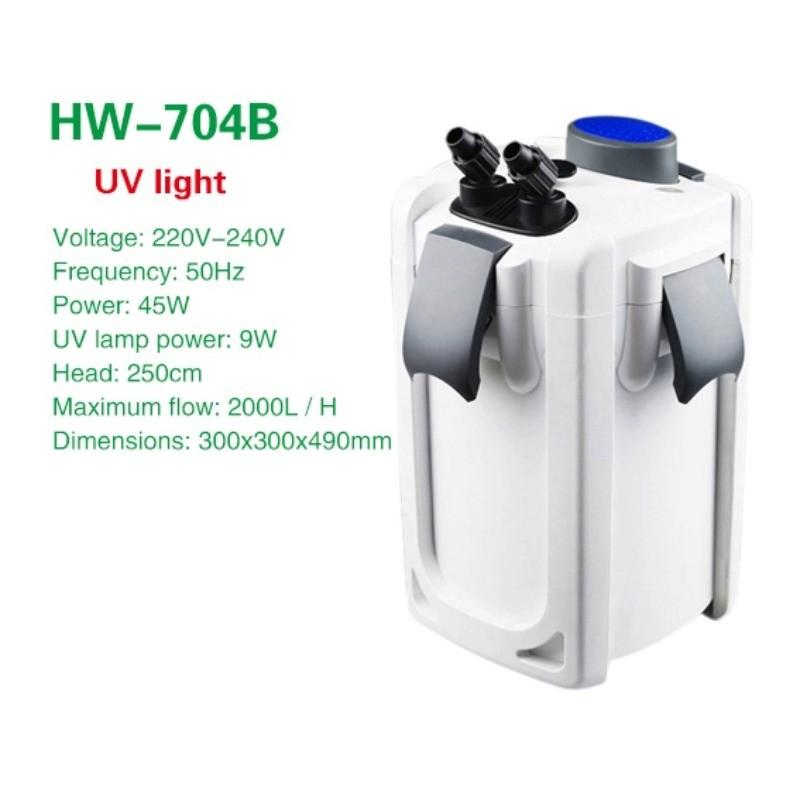 15W 30W 45W Aquarium Filter Ultra-quiet External Aquarium Filter Bucket UV Sterilizer Aquarium Lamp Canister Filter