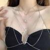 Sexy Rhinestone Bust Chain Glitter Body Chain Jewelry Fashion Silver Body Chain  Women
