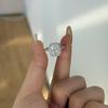 Mo Sang S925 Sterling Silver Women's 3 Carat Sparkle Cube Design Proposal Ring